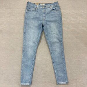 Levi's 720 Jeans Womens 32 x 30 High Rise Super Skinny Light Wash Stretch Denim